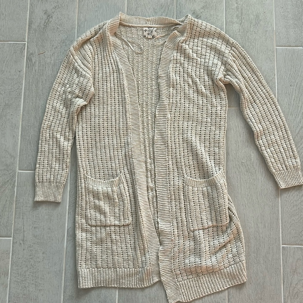 Hippie Rose cream Cardigan size women’s medium